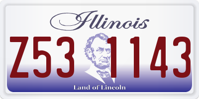 IL license plate Z531143