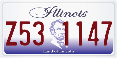 IL license plate Z531147