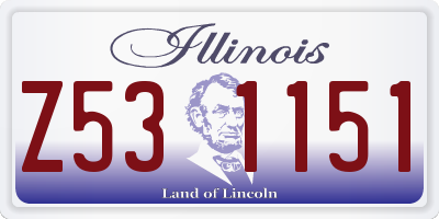 IL license plate Z531151