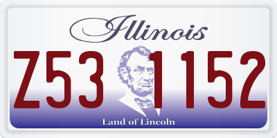 IL license plate Z531152