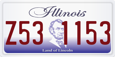 IL license plate Z531153