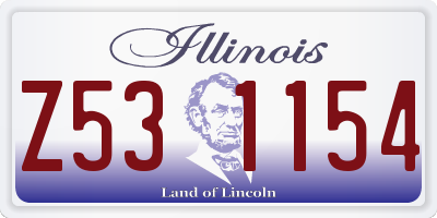 IL license plate Z531154