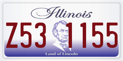 IL license plate Z531155