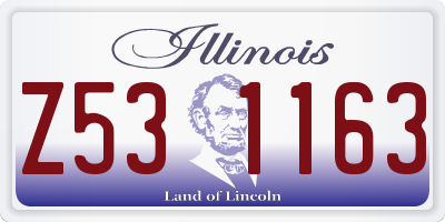 IL license plate Z531163