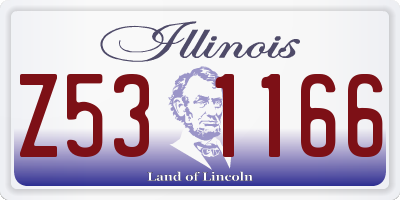 IL license plate Z531166