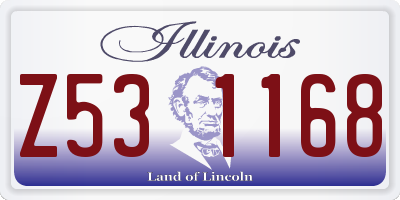 IL license plate Z531168
