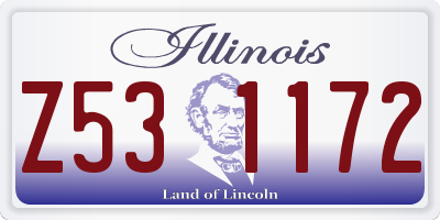 IL license plate Z531172