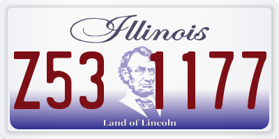 IL license plate Z531177