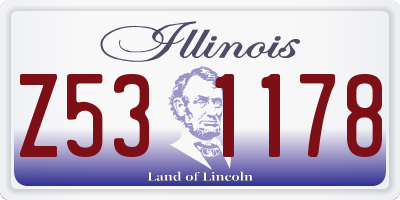 IL license plate Z531178