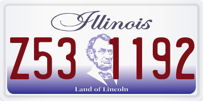 IL license plate Z531192