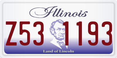 IL license plate Z531193