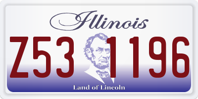 IL license plate Z531196