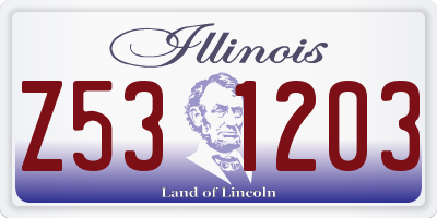 IL license plate Z531203