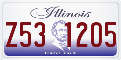 IL license plate Z531205