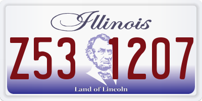 IL license plate Z531207