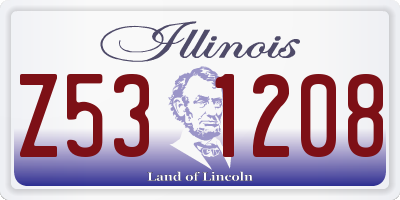 IL license plate Z531208
