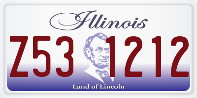 IL license plate Z531212