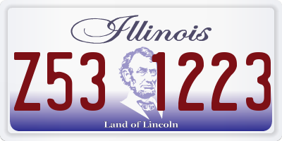 IL license plate Z531223
