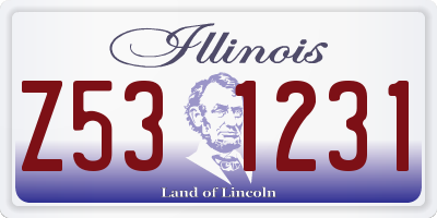 IL license plate Z531231