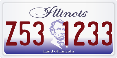 IL license plate Z531233