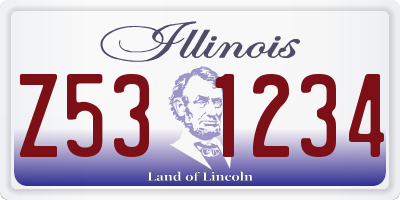 IL license plate Z531234
