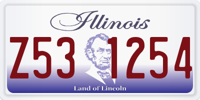 IL license plate Z531254