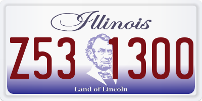 IL license plate Z531300