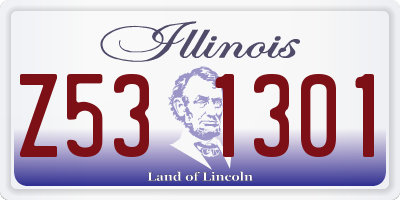IL license plate Z531301