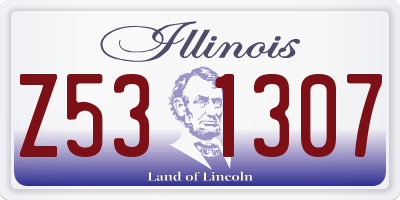 IL license plate Z531307