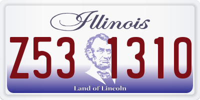 IL license plate Z531310