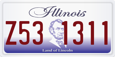 IL license plate Z531311