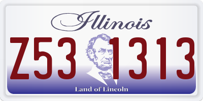 IL license plate Z531313