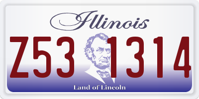 IL license plate Z531314