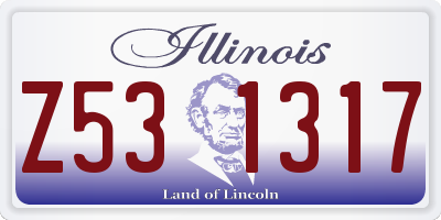 IL license plate Z531317
