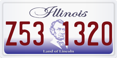 IL license plate Z531320