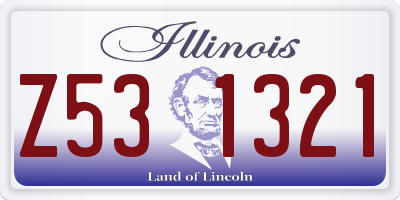 IL license plate Z531321