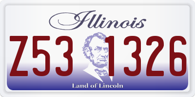 IL license plate Z531326