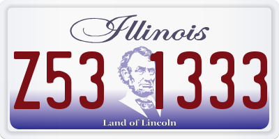 IL license plate Z531333