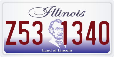 IL license plate Z531340