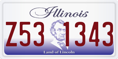 IL license plate Z531343