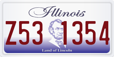 IL license plate Z531354