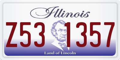 IL license plate Z531357