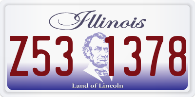 IL license plate Z531378