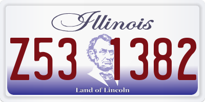 IL license plate Z531382
