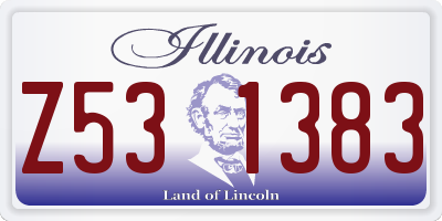 IL license plate Z531383