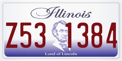 IL license plate Z531384