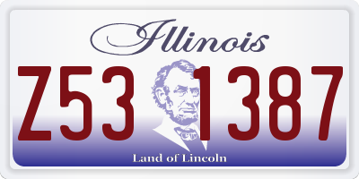 IL license plate Z531387