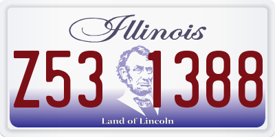 IL license plate Z531388