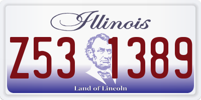 IL license plate Z531389