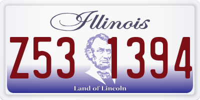 IL license plate Z531394